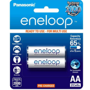 باتری قلمی قابل شارژ پاناسونیک مدل Eneloop  بسته 2 عددی