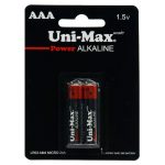 باتری دوتایی نیم قلم Uni-Max Alkaline LR03-AM4 1.5V AAA بسته ۲۴ عددی
