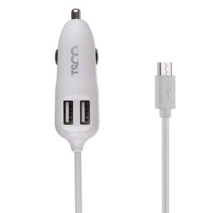 TSCO TCG 26 2Port Car Charger With MicroUSB Cable