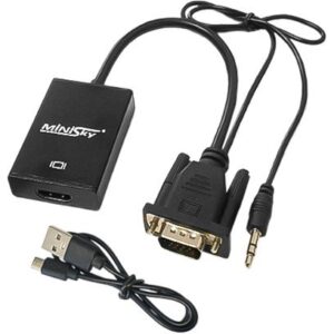 تبدیل برق دار VGA به HDMI مینی اسکای